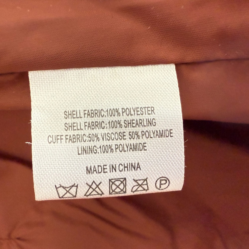My Sunday Ski Shearling Pioneer Hooded Puffer Ski Jacket Cherry Chocolate sz S - Picture 11 of 15